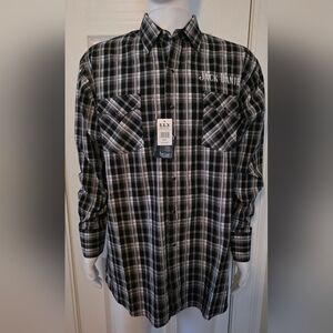 Jack Daniels Men's Size XL Black and White Checkered Shirt